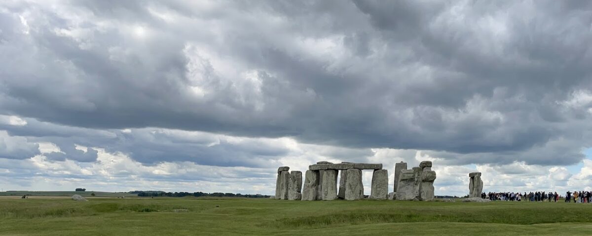 Stonehenge under a cloudy sky