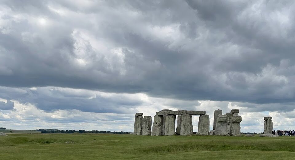 Stonehenge under a cloudy sky